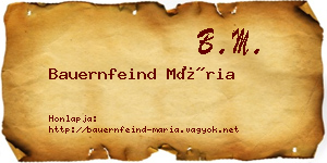 Bauernfeind Mária névjegykártya